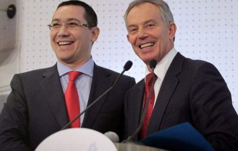 Fostul premier britanic Tony Blair, discutie cu Ponta la Guvern