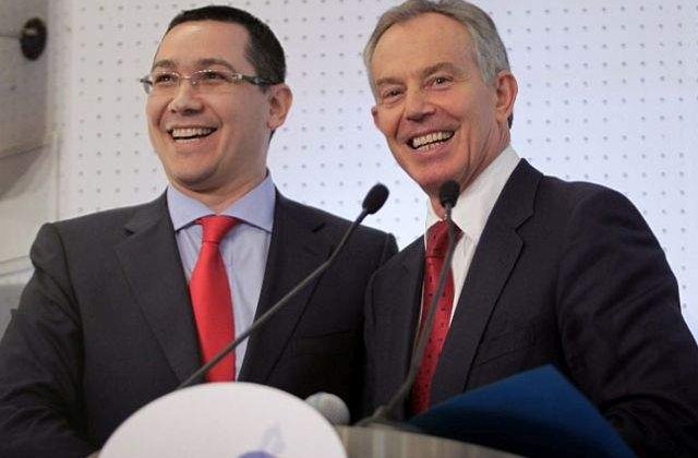 Fostul premier britanic Tony Blair, discutie cu Ponta la Guvern
