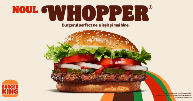 Whopper reinventat: descoperă noul gust la Burger King