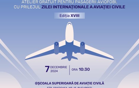 Seminar gratuit pentru pasagerii cu frică de zbor și tombolă pentru zboruri introductive, de Ziua Internațională a Aviației Civile