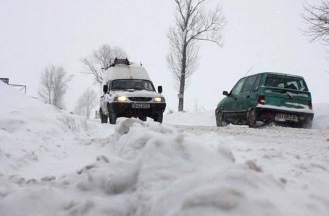 DN 22 si trei drumuri judetene din Buzau, inchise din cauza nametilor