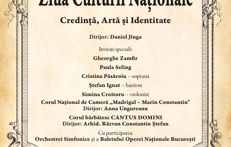 Surprizele Operei Naționale București de Ziua Culturii Naționale