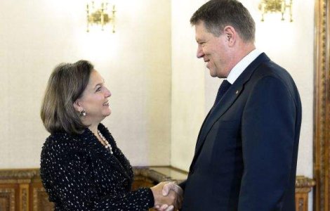 Klaus Iohannis, intalnire cu Victoria Nuland: Am venit sa va vad!