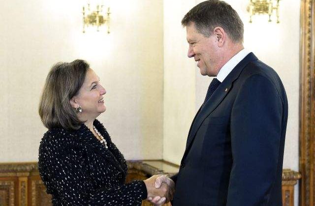 Presedintele Iohannis, intalnire cu Victoria Nuland: Am venit sa va vad!