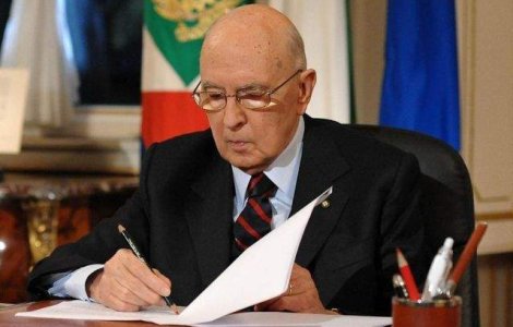 Presedintele italian Giorgio Napolitano a DEMISIONAT din functie