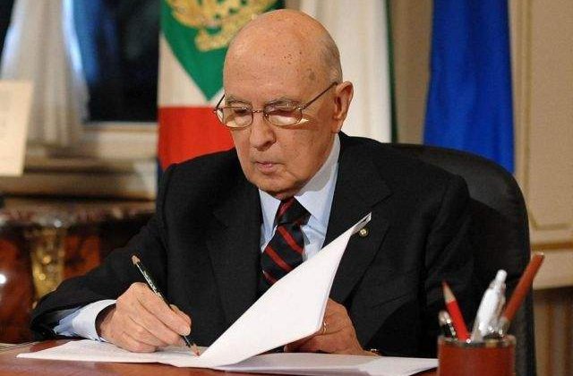 Presedintele italian Giorgio Napolitano a DEMISIONAT din functie