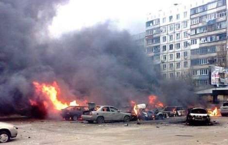  Video  Atacul cu RACHETE din Ucraina, surprins de o camera de bord!