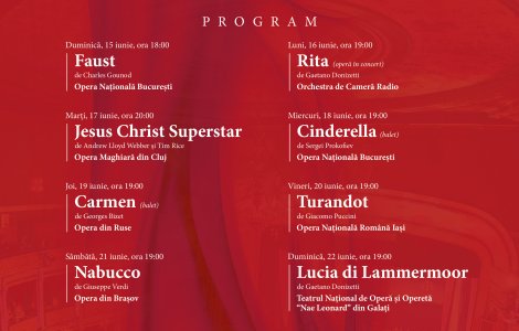 Bucharest Opera Festival: 10 zile de spectacole uimitoare la ONB