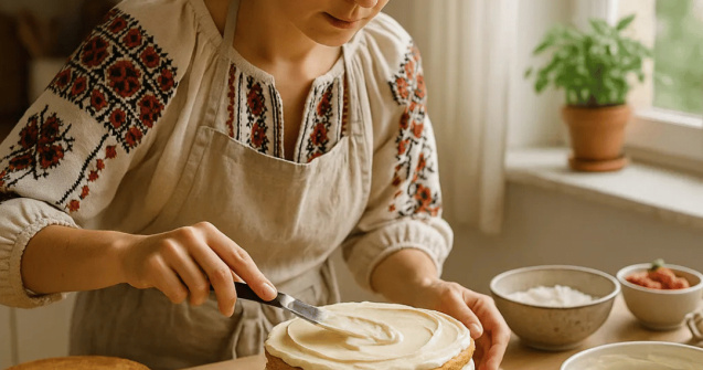 Cea mai simplă cremă pentru tort