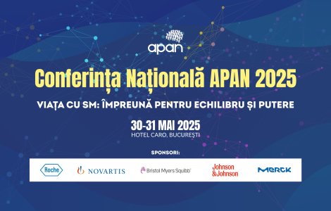APAN România organizează cea mai importantă conferință dedicată persoanelor cu scleroză multiplă, pe 30-31 mai la Hotel Caro, București