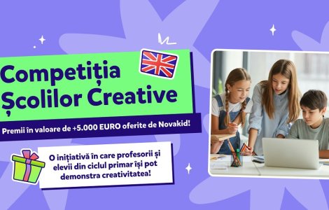 Inițiativa Novakid România pentru unitățile de învățământ public: "Competiția Școlilor Creative", cu premii de +5.000 de euro