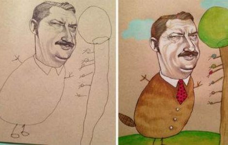 O artista a colaborat cu fetita sa de 4 ani. Uite cat de adorabile sunt desenele lor