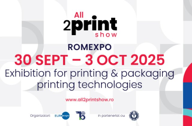 Cel mai mare t&acirc;rg de tipar din Rom&acirc;nia &icirc;mplinește 30 de ani și transformă pavilionul B1 de la Romexpo &icirc;n HUB-ul inovației &icirc;n print