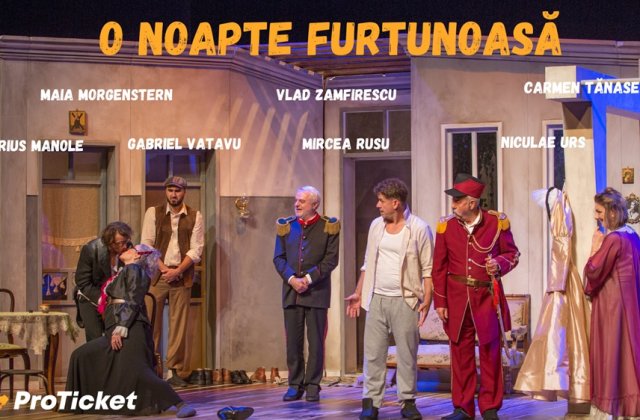 O noapte furtunoasă și Soțiile noastre, spectacole de teatru la mijloc de octombrie