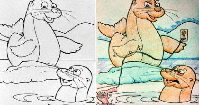 Ce se intampla cand oamenii mari coloreaza cartile copiilor