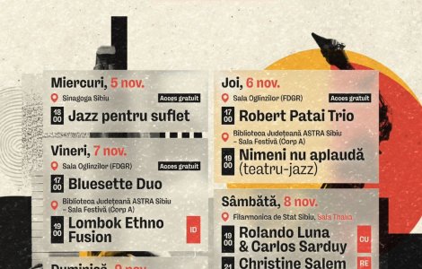 Sibiul devine capitala jazzului mondial între 5 și 9 noiembrie
