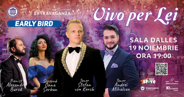 Tenorul ŞTEFAN von KORCH aduce mult aşteptatul concert „VIVO PER LEi”