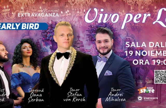 Tenorul ŞTEFAN von KORCH aduce mult aşteptatul concert &bdquo;VIVO PER LEi&rdquo;  pe 19 noiembrie la Sala Dalles