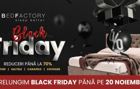 Black Friday îți aduce oportunitatea de a te bucura de paturi, canapele și colțare extensibile de calitate la prețuri reduse