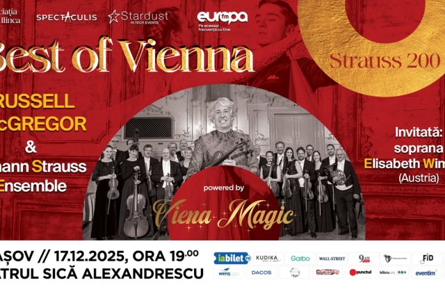 &bdquo;BEST OF VIENNA&rdquo; &ndash; JOHANN STRAUSS ENSEMBLE  REVINE LA BRAȘOV, PE 17 DECEMBRIE,  CU UN CONCERT FESTIV DE EXCEPȚIE