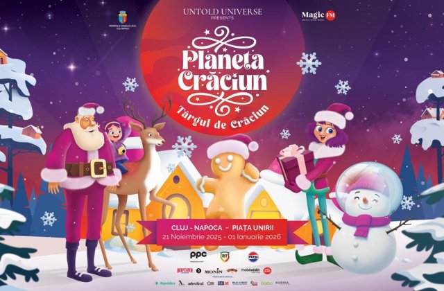 PLANETA CRĂCIUN, TĂR&Acirc;MUL DE POVESTE CU TEMATICĂ DE SĂRBĂTORI DIN UNIVERSUL UNTOLD, SE DESCHIDE PE 21 NOIEMBRIE, &Icirc;N PIAȚA UNIRII DIN CLUJ-NAPOCA