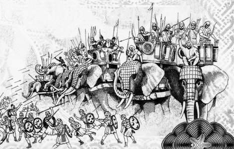 Trecerea Alpilor de către Hannibal cu 37 de elefanți
