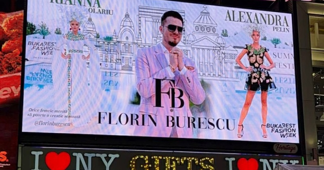 Florin Burescu, pe ecranele gigant din Times Square