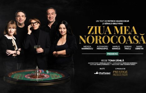 Marius Manole, Medeea Marinescu, Alexandru Papadopol, Șerban Pavlu și Maria Obretin, pe aceeași scenă la Constanța și Ploiești, într-un spectacol nominalizat la Premiile Molière