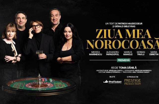Marius Manole, Medeea Marinescu, Alexandru Papadopol, Șerban Pavlu și Maria Obretin, pe aceeași scenă la Constanța și Ploiești, &icirc;ntr-un spectacol nominalizat la Premiile Moli&egrave;re