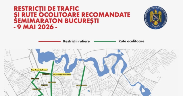 Restricționarea traficului rutier pe perioada OMV Petrom Bucharest Half Marathon