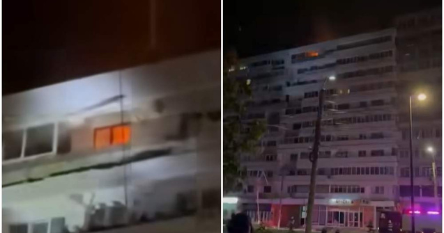 Doi răniți după ce o dronă rusească a lovit un bloc din Galați