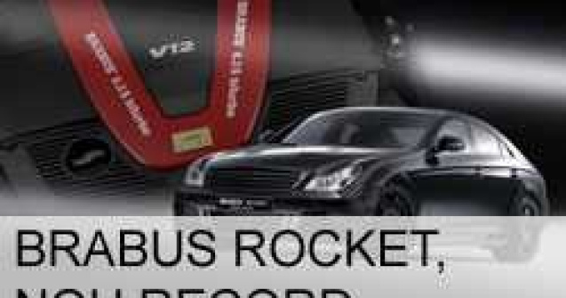 BRABUS ROCKET, nou record de viteza