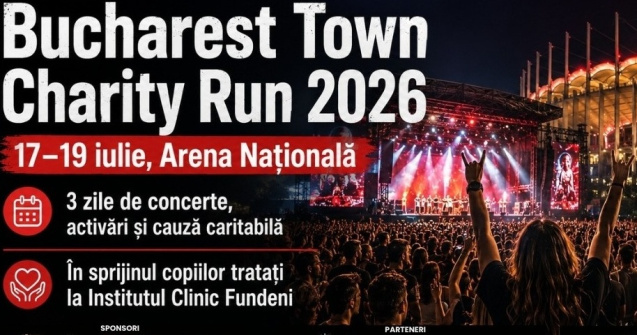 Bucharest Town Charity Run 2026 are loc între 17 și 19 iulie la Arena Națională