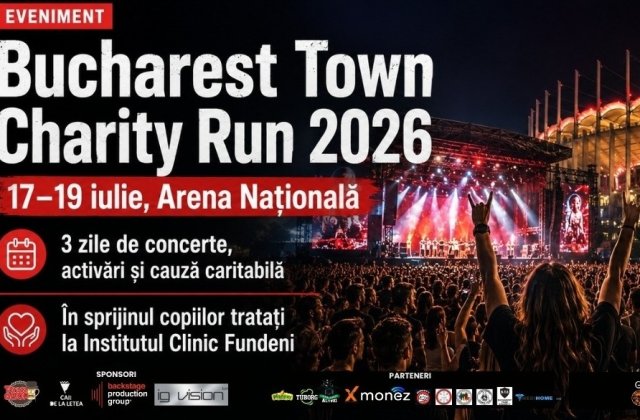 Bucharest Town Charity Run 2026 are loc &icirc;ntre 17 și 19 iulie la Arena Națională