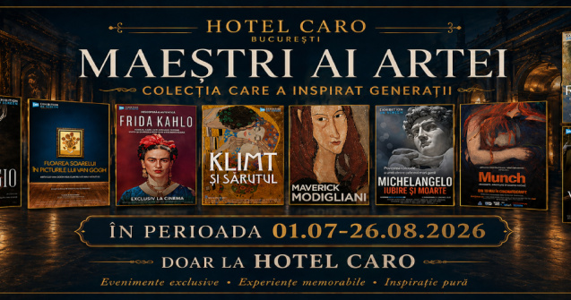 Happy Cinema și Caro Cultura aduc capodoperele marilor maeștri ai picturii pe terasa Hotelului Caro