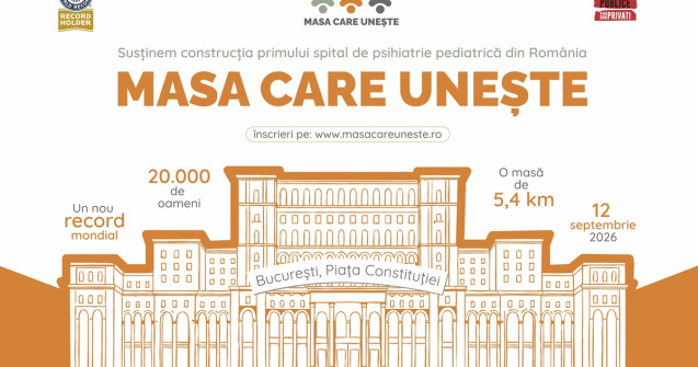„Masa Care Unește” vrea să adune în București 20.000 de oameni la o masă