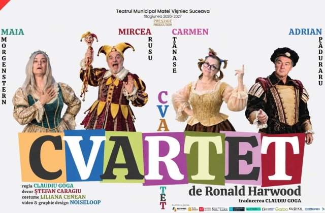 Maia Morgenstern și Carmen Tănase aduc premiera &bdquo;Cvartet&rdquo; pe scenele din Piatra-Neamț, Constanța și Pitești