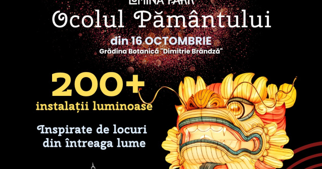 Cel mai mare parc de lumini din țară se deschide pe 16 octombrie în București