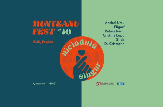 Munteanu Fest sărbătorește 10 ediții pe 18 octombrie la Expirat Halele Carol