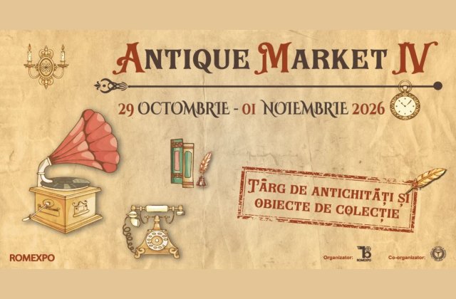Cel mai așteptat t&acirc;rg de antichități Antique Market IV revine la ROMEXPO pentru patru zile