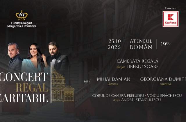 Concertul Regal Caritabil la Ateneul Rom&acirc;n: o seară de gală pentru susținerea noii generații de artiști talentați
