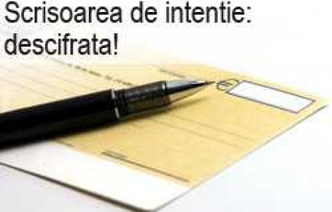 Scrisoarea de intentie: descifrata!