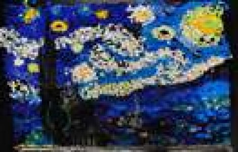 'Noapte instelata' a lui Van Gogh recreata din 7.000 de piese domino