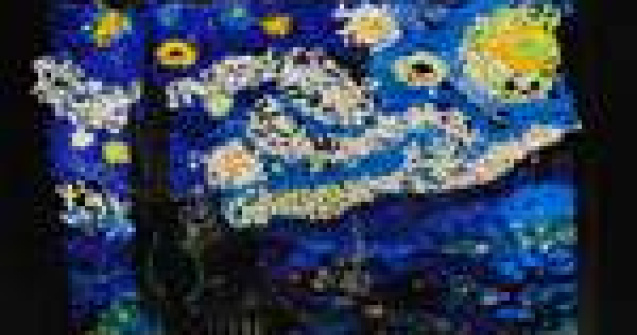 'Noapte instelata' a lui Van Gogh recreata din 7.000 de piese domino