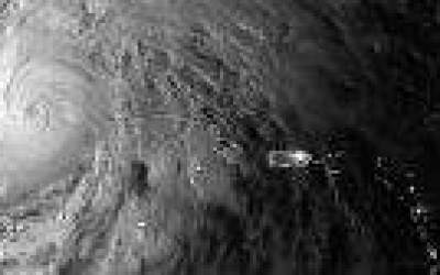 Uraganul Sandy vazut din...