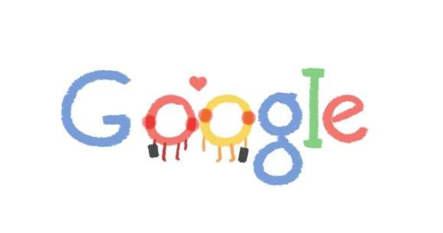 Google sarbatoreste Valentine`s Day printr-un logo special