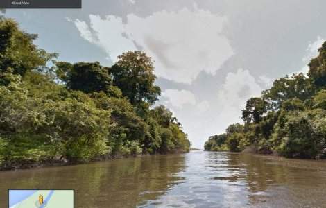 Cu tiroliana prin jungla Amazoniana pe Google Street View