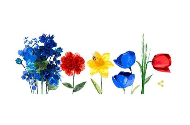 Echinoctiul de primavara, marcat de Google printr-un logo special