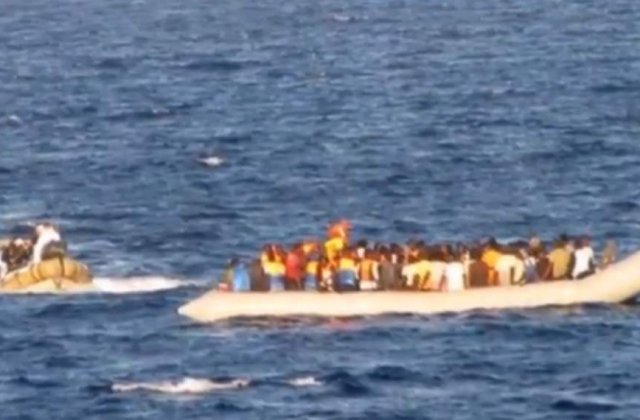 [Video] O nava cu pana la 700 de imigranti a naufragiat in Marea Mediterana