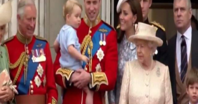  Video  Printul George si ducesa Catherine, vedetele aniversarii oficiale a Reginei Elizabeth a II-a